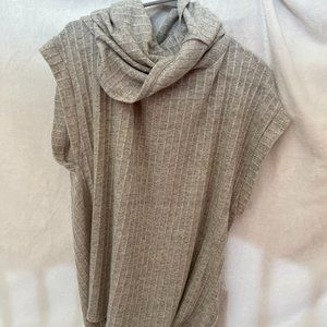 Slouchy turtleneck tunic sweater